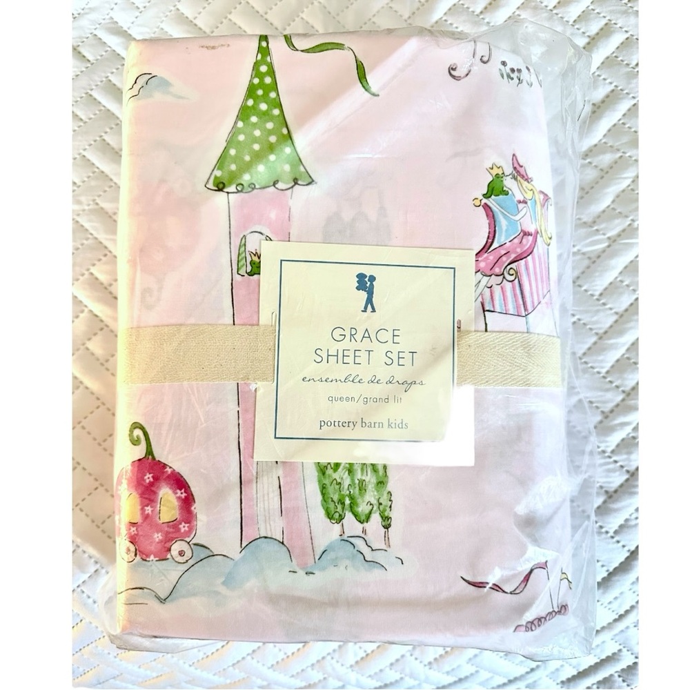 PBK Grace Princess and Frog Sheet Set. NEW! Queen size.